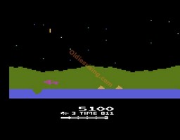 une photo d'Ã©cran de Moon Patrol sur Atari 2600